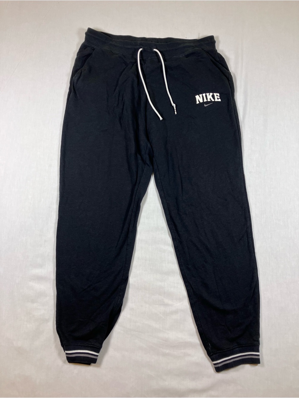 Nike Black Joggers with White Swoosh Tag